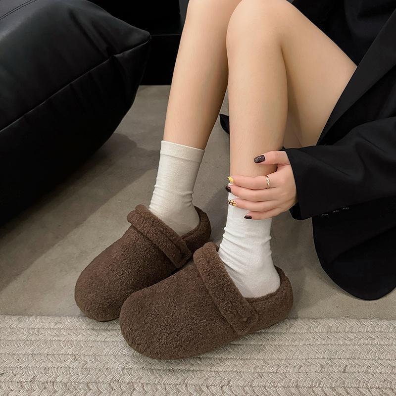 

Wide feet fat feet women s shoes spring and autumn velvet office bag head half drag outside wear one pedal pregnant women shoes pregnancy edema 40 кофейный