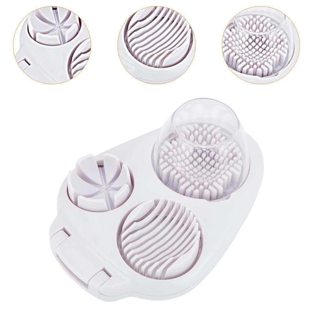 3 In 1 Egg Cutter White Fruit Cutter Kitchen Gadgets Egg Slicer Mushroom