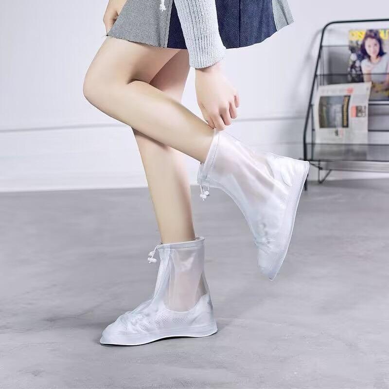 Shoe Covers with Zipper, Thickened Rain Boots for Adults Outdoor