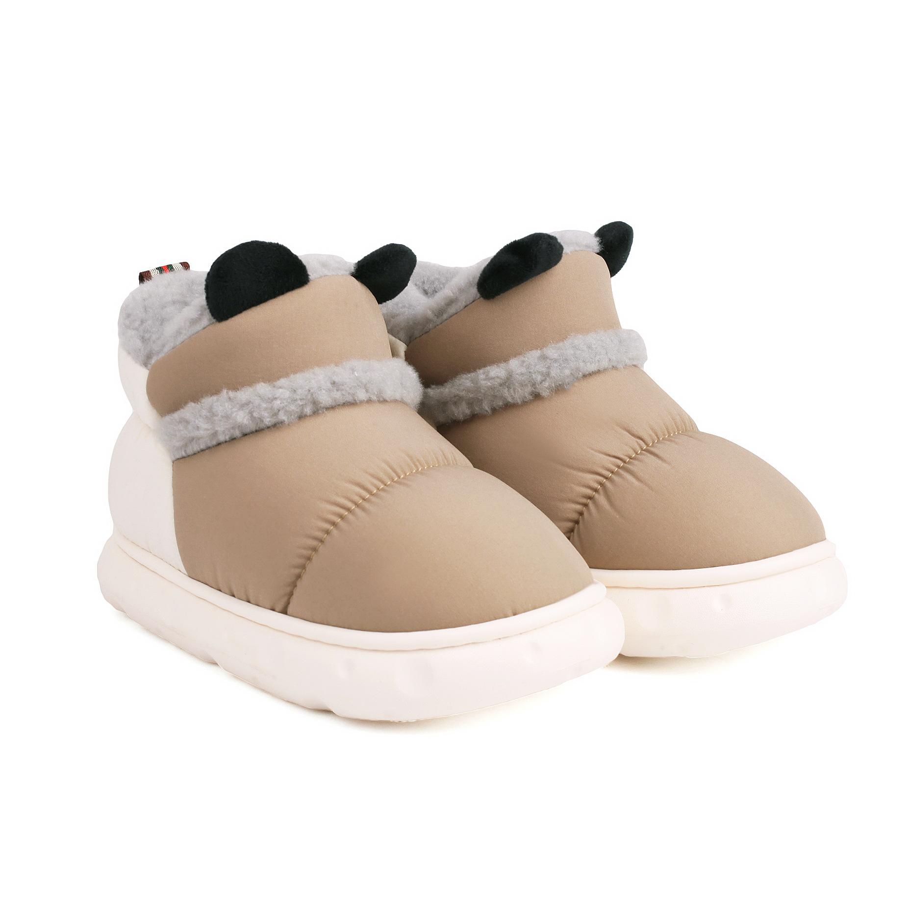 

Зимние детские хлопковые тапочки с сумкой, с утолщенной пяткой, домашняя обувь на платформе, новая детская обувь, бархатные тапочки для мальчиков, пушистые тапочки, хлопковые тапочки 32-33 (suitable for usual 30-31 yards) коричневый