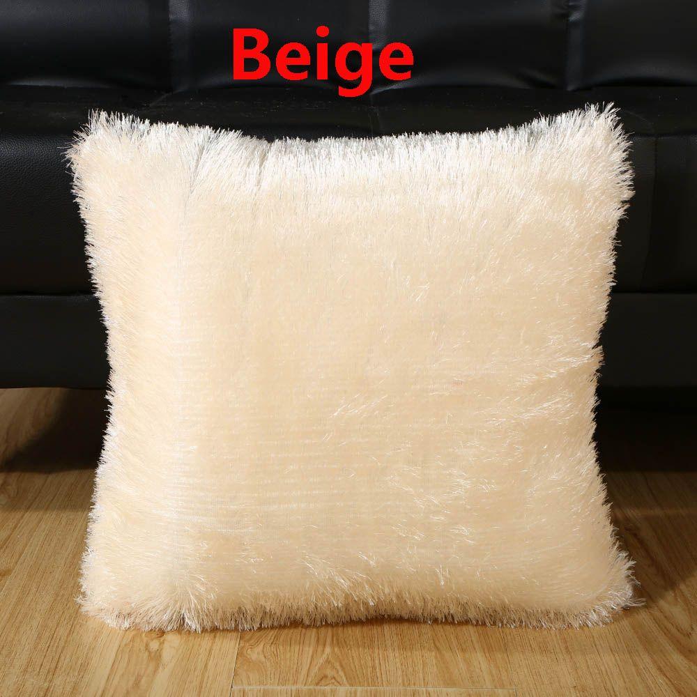 Square Waist Home Decor Winter Warm Throw  Cases Cushion Cover Fur
