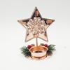 New Christmas Decoration Iron Art Christmas Table Candlestick Red Fruit Pine Cone Candlestick Desktop Decor