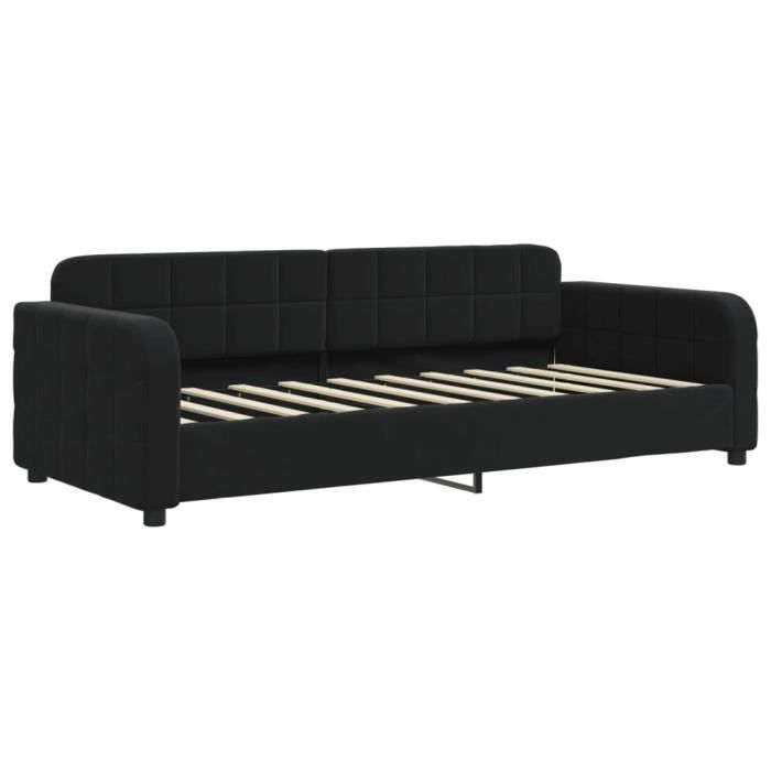 VidaXL Daybed with Mattress Black 90x190 Cm Velvet 3196920