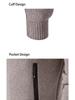 Men's Color Block Striped Hooded Cardigan Sweater - Plus Size Knitwear for Autumn & Winter