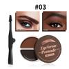 Gel pour sourcils en pâte à sourcils bicolore imperméable et naturelle pour sourcils touffus et sauvages pour une forme parfaite des sourcils avec brosse à sourcils à l'intérieur