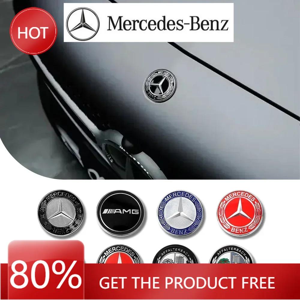 Autocollant de Voiture 57mm 3D ABS Autocollant Emblème Capot Avant de Voiture Accessoires de Décoration Auto Pour Mercedes Benz Classe W447 W204 W205 AMG CLA