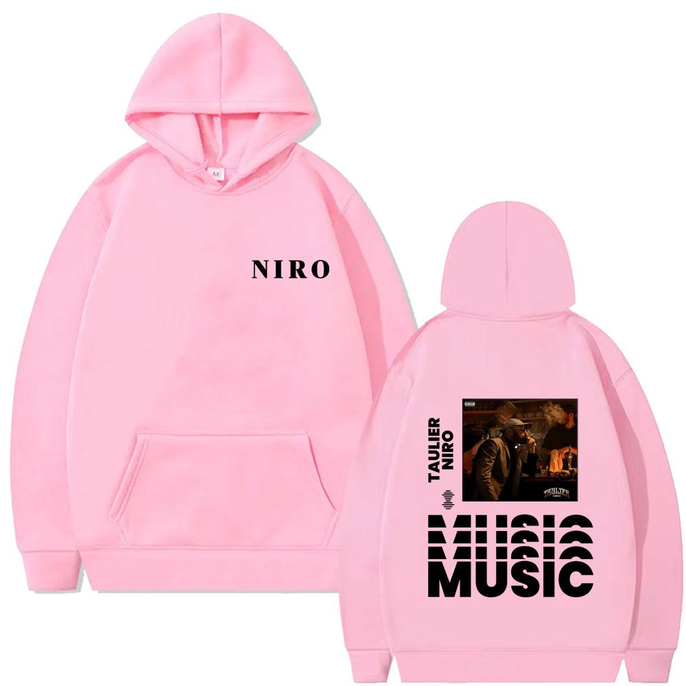 Rapper Niro Taulier Album Graphic Hoodie Men Women Rock Streetwear Unisex Fashion Vintage Casual Fleece Hoodies