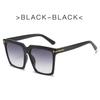 Oversize Brand Designer Sunglasses Women  Vintage T Square Sun Glasses Female Black Gradient Glasses Men Oculos UV400