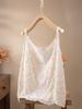 Ärmelloses japanisches 3D-Blumenspitzen-Camisole für Damen