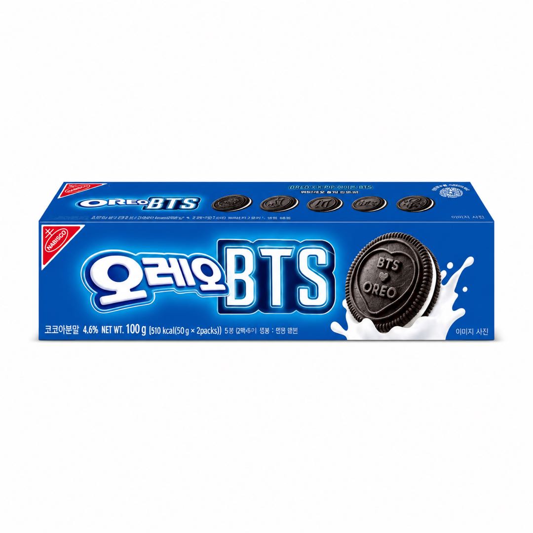 OREO BTS Lila Koreai Stílusú Szendvicskek, 100g, 300g, 1000g #Vanilla Cream100g x 1pack blue