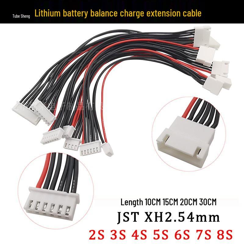 Model Airplane LiPo Battery Charger Extension Cord: Dual-Head Balance Wires for 1S-8S