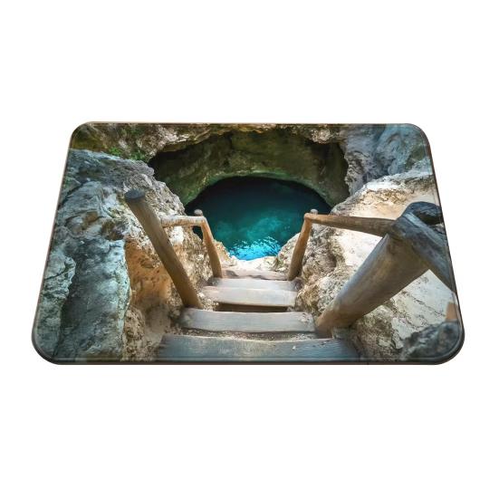 Floor Mat 3D Optical Illusion Realistic Hole Effect Door Mat Interactive Pet Toy Mat Living Room Entryway Decoration