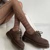 Winter Autumn Women's Irregular Geometric Patterned Fishnet Pantyhose High Elastic Sheer Mesh Tights Stockings Hosiery
