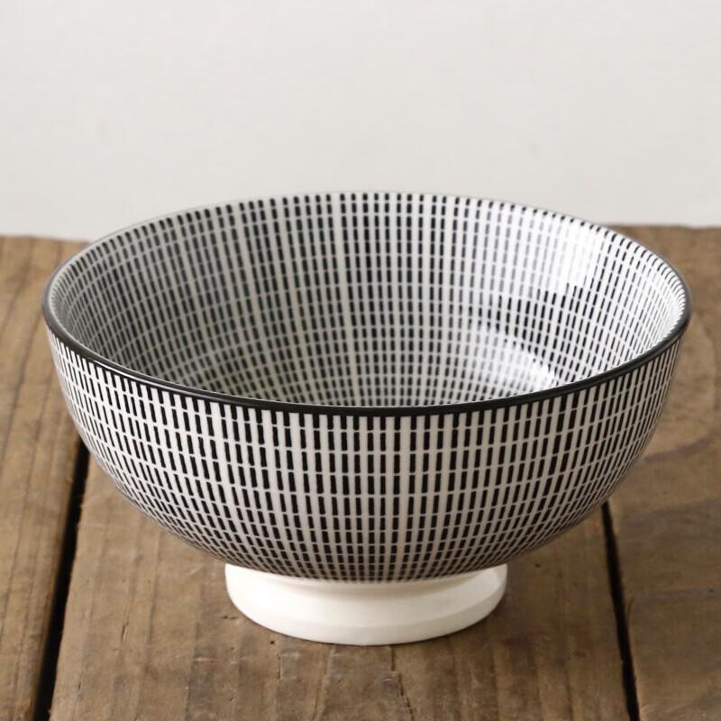 Diruien Ceramic Footed Rice and Soup Bowls