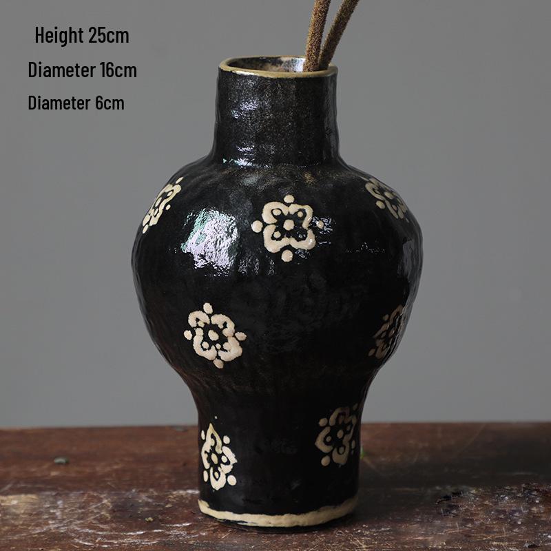Modern Chinese Ceramic Vase with Rustic Charm