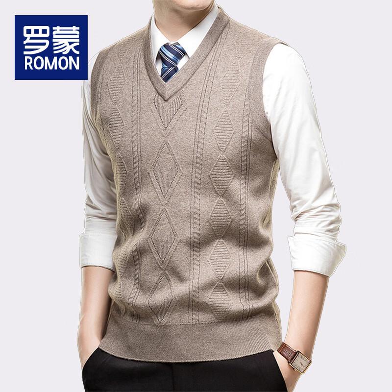 Romon Men s Thick V-Neck Knit Sweater Vest XL