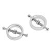 Metal Nipple Rings Adjust Size Rust Proof Punching Free Nipple Clamp Rings for Men and Women