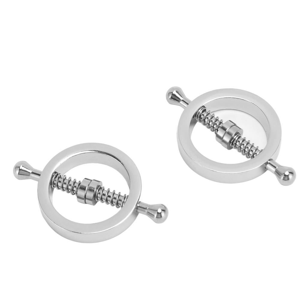 Metal Nipple Rings Adjust Size Rust Proof Punching Free Nipple Clamp Rings for Men and Women