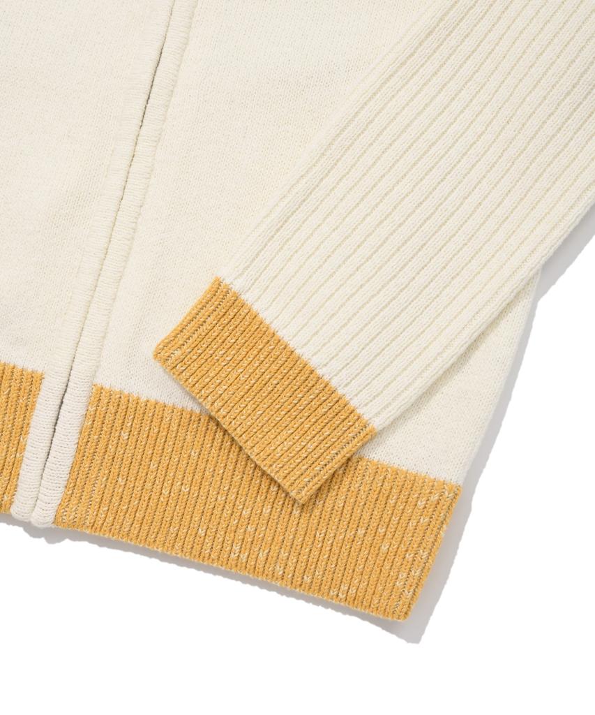 COVERNAT WOMAN High-Neck Zip-Up Knit Ivory