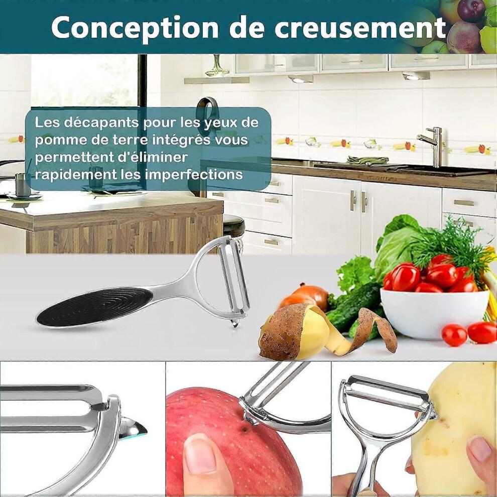 Vegetable Peeler, Good Multifunctional Rotating Handles Vegetable Peeler, Premium Stainless Steel Potato