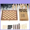 Premium Wooden Chess Set With Foldable Board For Engaging Family Game Nights And Brain Development