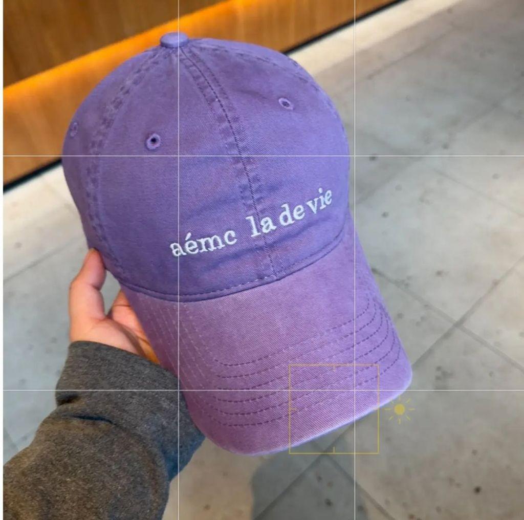 Весенняя хлопковая бейсболка унисекс с вышитым алфавитным узором и дышащей посадкой фиолетовый
