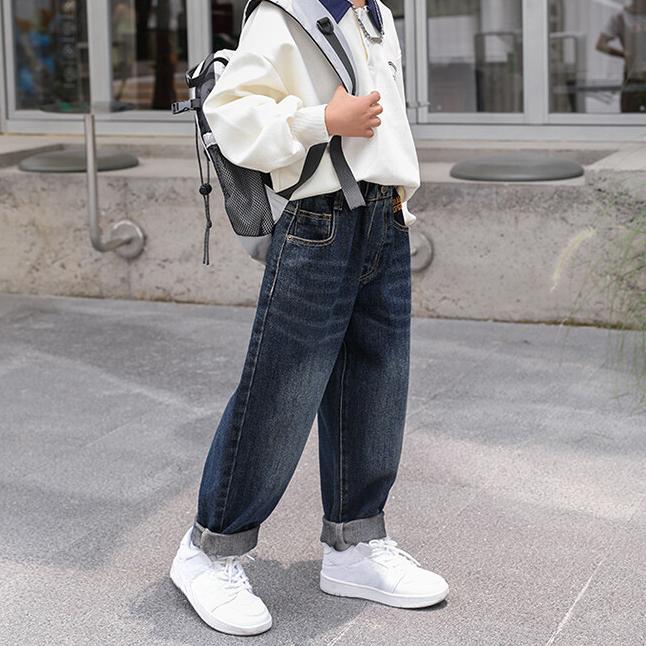Pantalones Holgados Vaqueros para Niño Pantalones Coreanos Vaqueros Casuales para Niños
