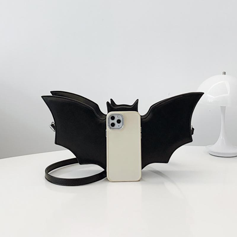 Bolsa Transversal Feminina Personalizada Criativa Bolsa Pequena Feminina Halloween Morcego Personalidade Engraçada Mensageiro de Ombro Axilar