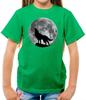 Wolf Moon Silhouette - Kids T-Shirt - Werewolf - Direwolf - Animal - Love