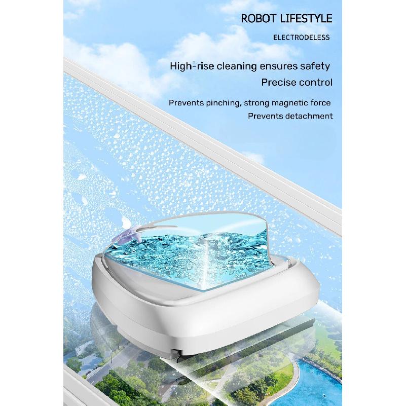 Magnet Windows Cleaner Automatic Drainage Wiper Glass Double Sided Window Washer Window Cleaner Brush Household Cleaning Tool
