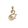 18K Gold-Plated Swan Pearl Pendant Necklace