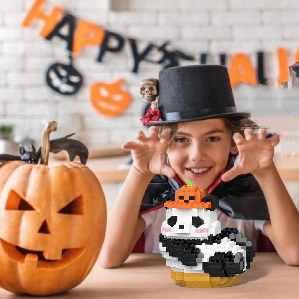 Mini Byggklossar Panda Set Micro Nano Klossar Perfekta Festfavorer för Tonåringar Söta Micro Mini Panda Byggklossar