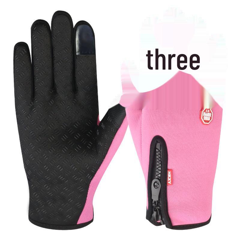 Waterproof Touchscreen Fleece Ski Gloves for Men & Women - Autumn/Winter Cycling Cold-Proof Style