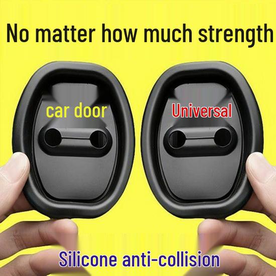 Universal Silicone Car Door Lock Cover for Noise Reduction and Shock Absorption