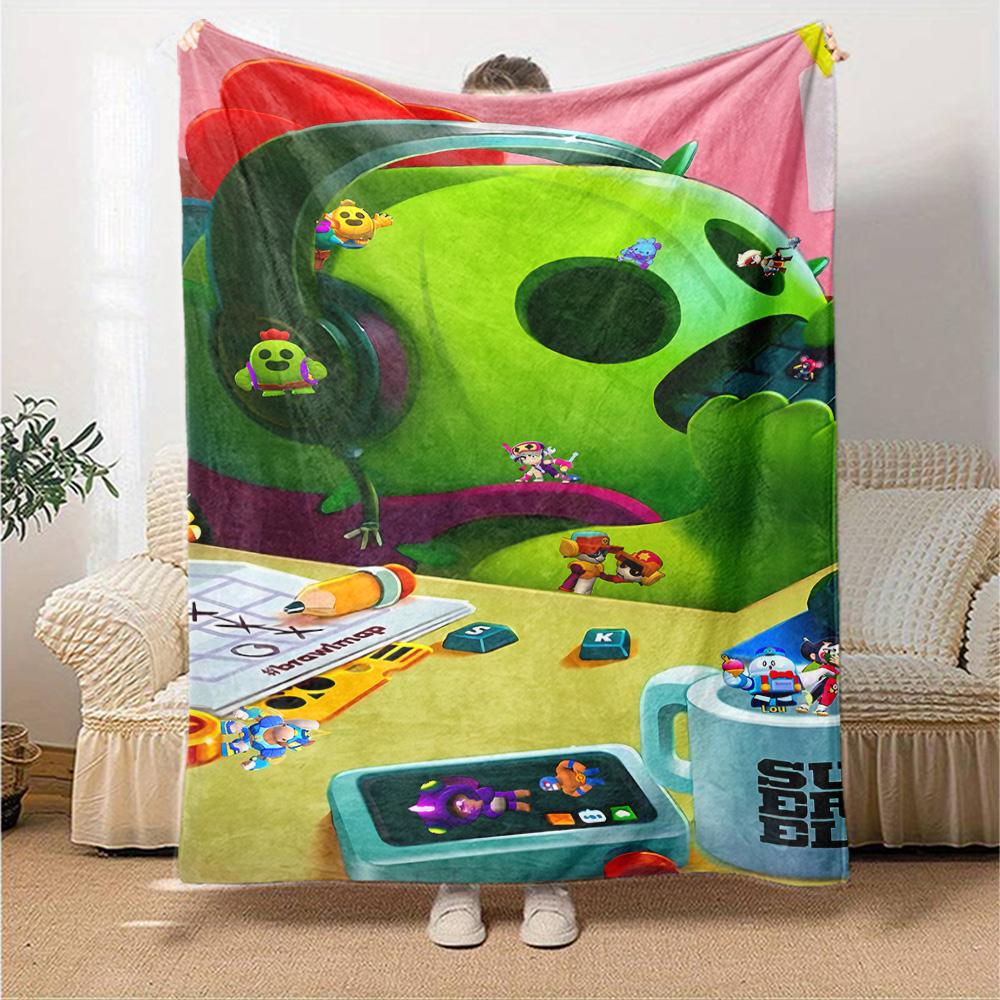 Brawl Stars Blanket Ultra-Soft Perfect for Couch Bed Seaside for All Seasons Stylish Decor Birthday Christmas Gift Blanket