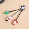 Crystal Ball Christmas Mugs Ceramic Santa Claus Figurines with Lid and Spoon Cute Coffee Mug for Home Office High, X'mas Gift