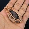 Black Rutile Gemstone Jewelry, 999 Copper Wire Wrapped Pendant, Beautiful Silver Pendant, Handmade Bohemian Jewelry For Wedding Gift