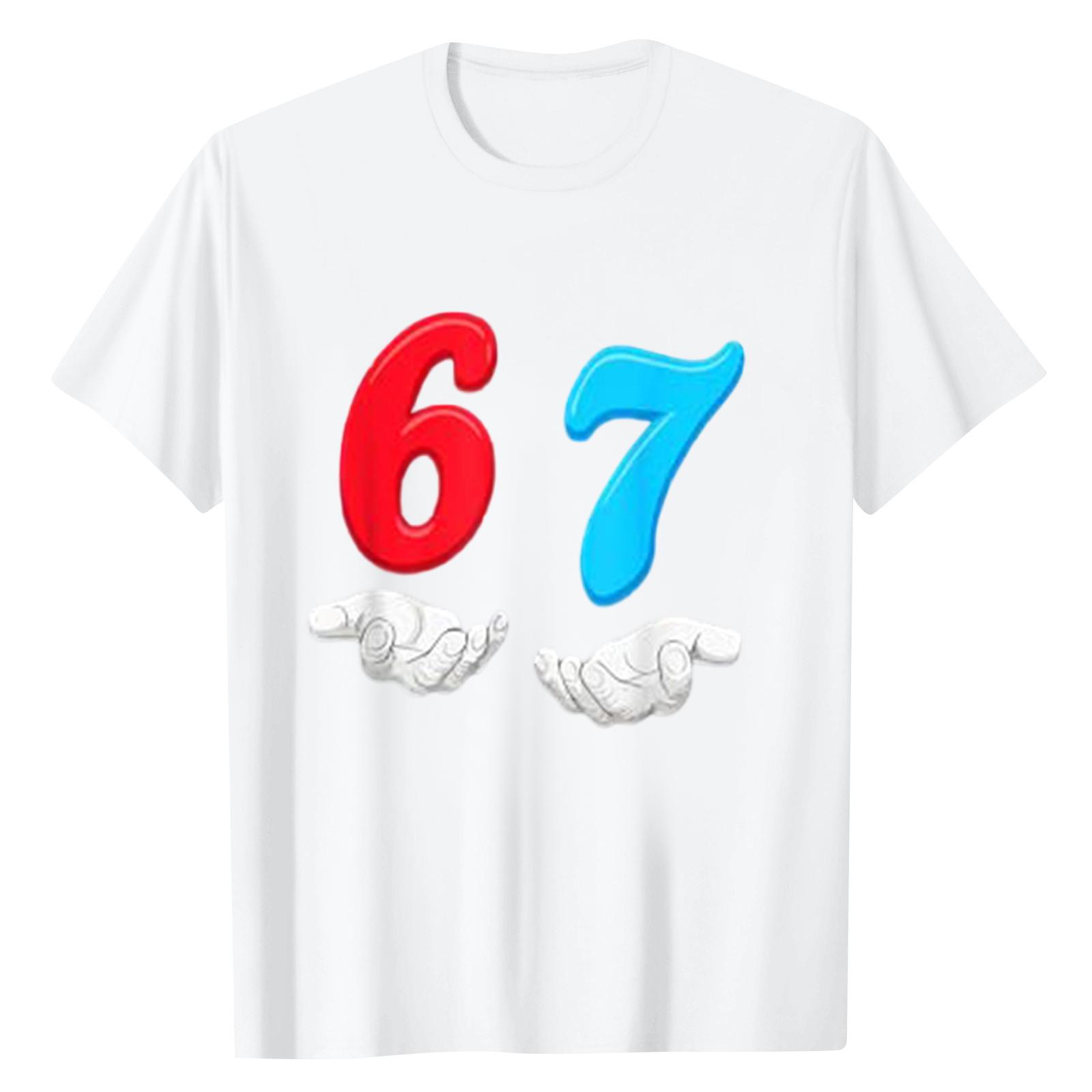 

Женский повседневный топ с цифровым принтом, круглым вырезом и короткими рукавами XL белый