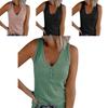 Stylish Women's Sleeveless Vest With V Neck And Ribbed Design For Summer Comfort