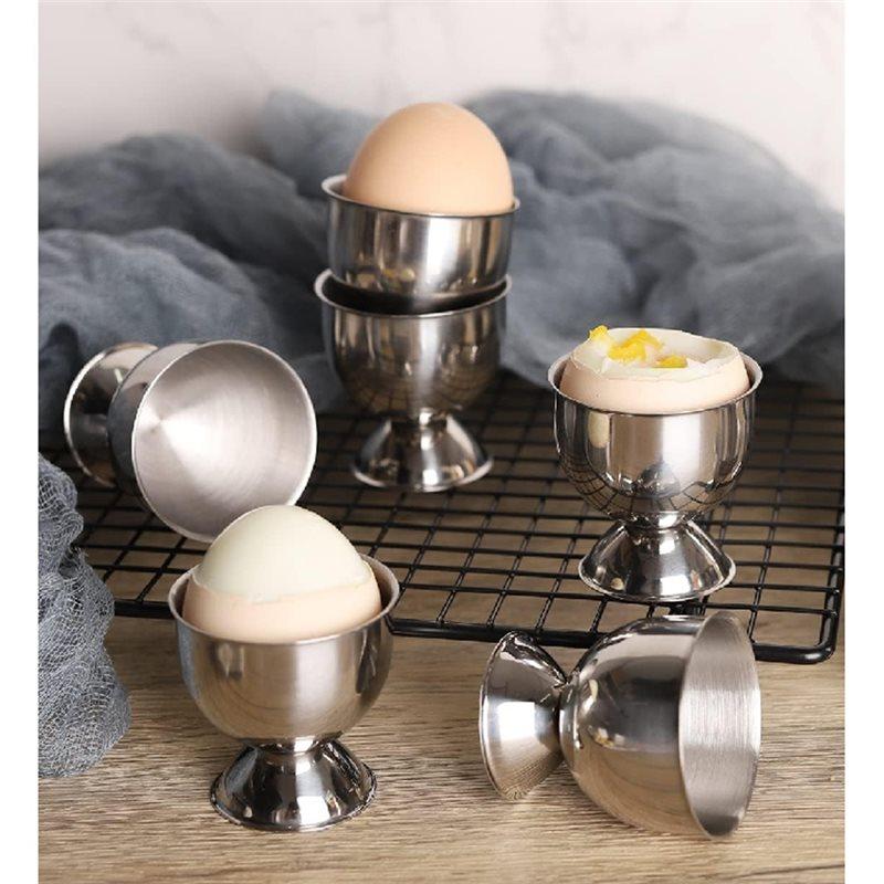 VOFUN-Egg Cup Holder-8Pcs Stainless Steel Kitchen Tool Set-Round Design-Egg Support For Cooking