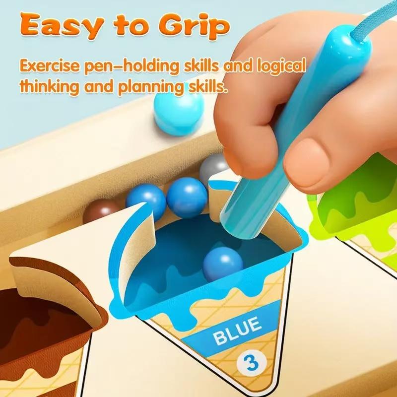 Wooden Color Shape Magnetic Maze Magnetic Sorting Travel Board Montessori Educational Learning Toys For Age 3+ Fine Motor Skills