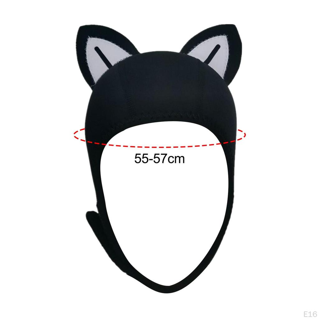 Cat Ears Hood for Women And Kids with Adjustable Chin Strap Water Activities