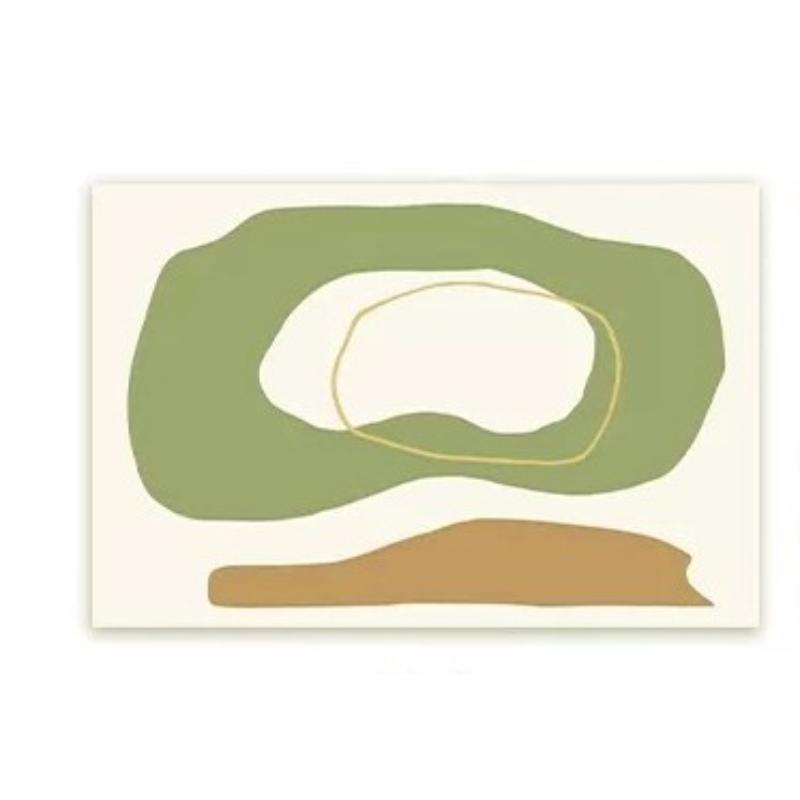 Green Ins Style Art Abstract PVC Leather Rug Waterproof Oil-proof Stain-resistant Kitchen Carpet Large Area Non-slip Floor Mats