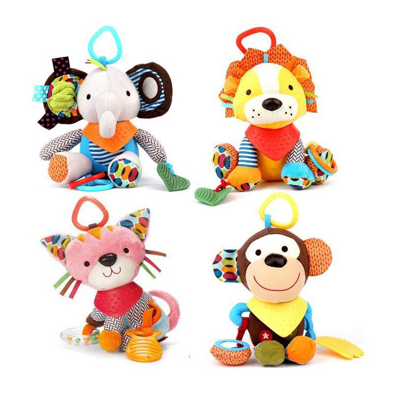 Baby Educational Toys Plush Stuffed Toy Stroller Hanging Animals Infant Mobile