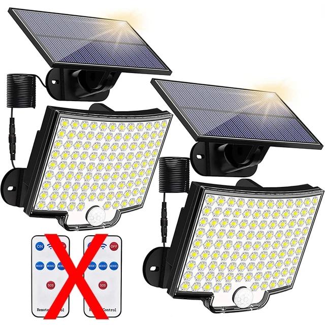 106LED Split Solar Lamp 3 Lighting Mode Outdoor Decoration Sunlight Wall Light PIR Motion Sensor Waterproof Garden Garage Lamp