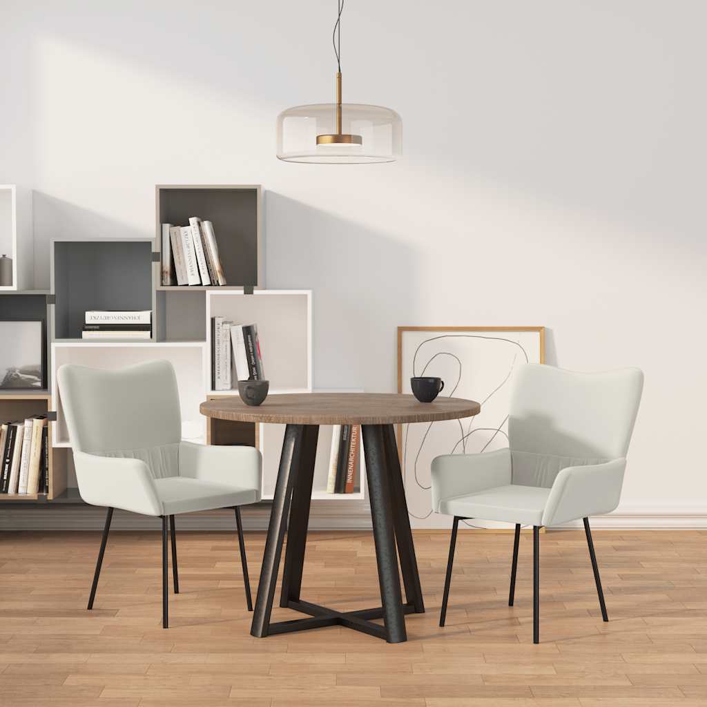 Dining Chairs 2 Pcs Cream Velvet