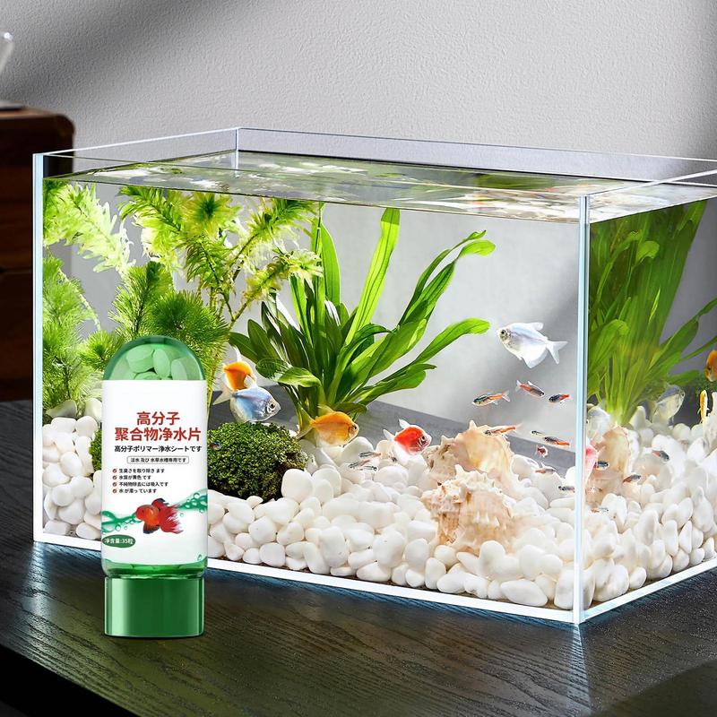 Aquarium Water Purification Tablet Powerful Aquarium Purifying Tablets Portable Fish Tank Cleaning Turbidity Removal Safe