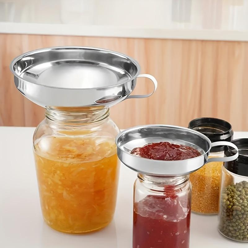 Kitchen Funnel with Wide Mouth and Handle, Suitable for Wide Mouth and Regular Mouth Jars, Suitable for Cooking Oil