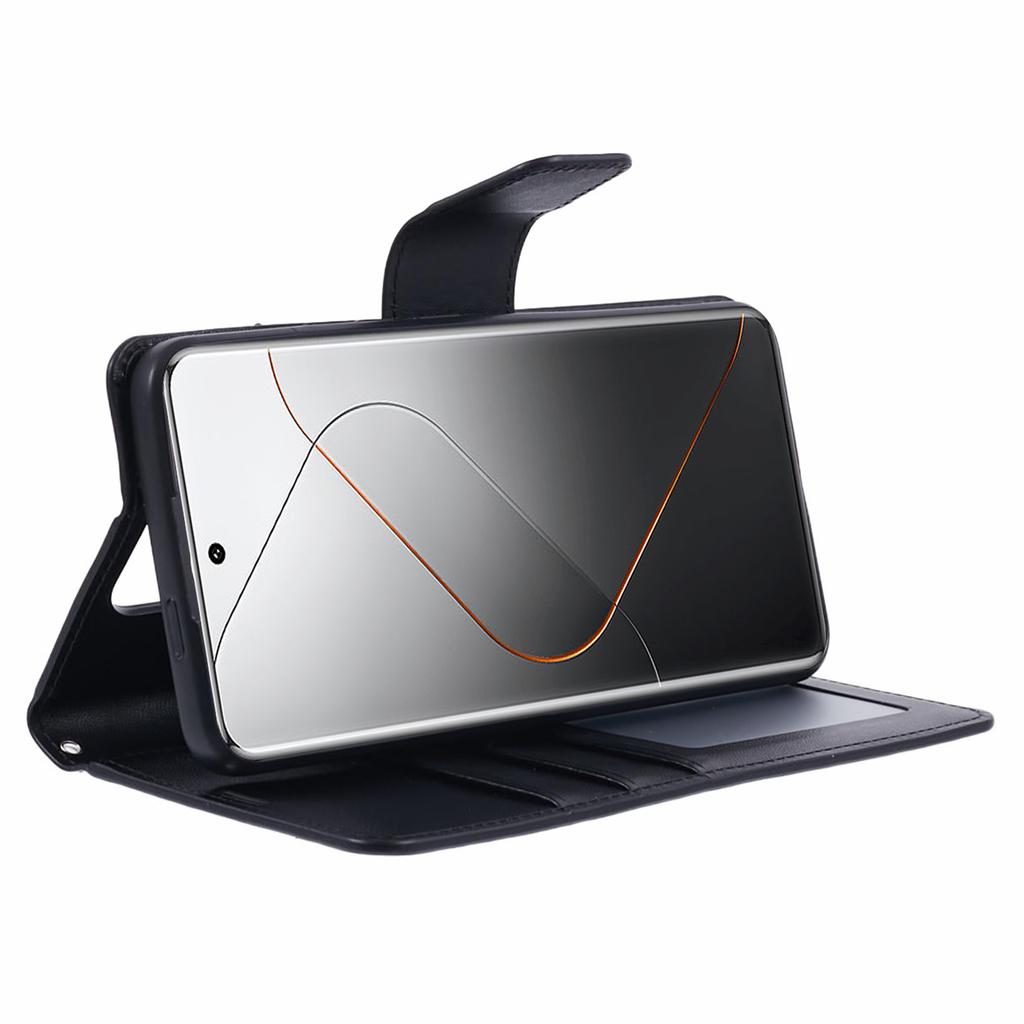 HANMAN Mill Series Cell Phone Cover for Xiaomi 14 Pro Case Phone Shell PU Leather Wallet