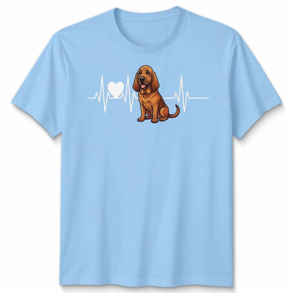Bloodhound Dog Heartbeat Ekg Animals Unisexs T Shirt Unisexs Tee Graphic Unisex Top S
